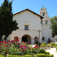 Historic mission church at San Juan Bautista